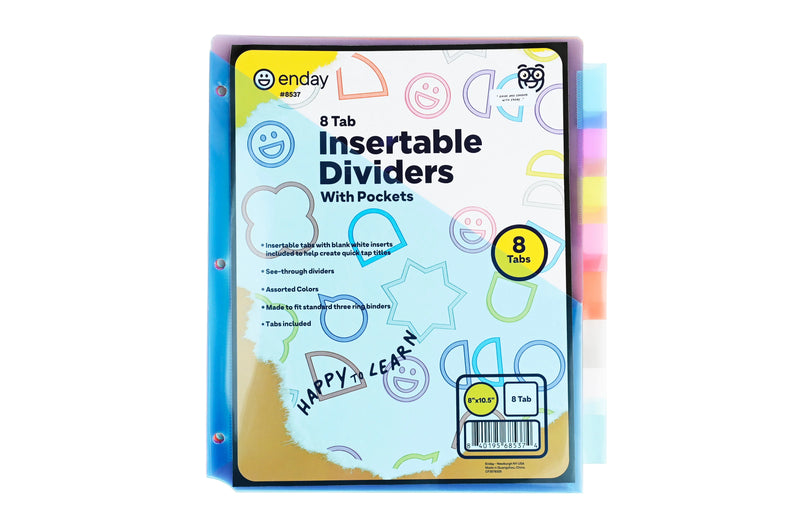 Binder Dividers Tab With Pockets