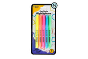 Pen Style Fluorescent Highlighter Asst Color w/ Pocket Clip