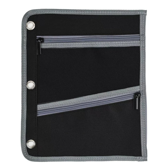 Jumbo Pencil Pouch 3-Pocket, Fit 3 Ring Binder