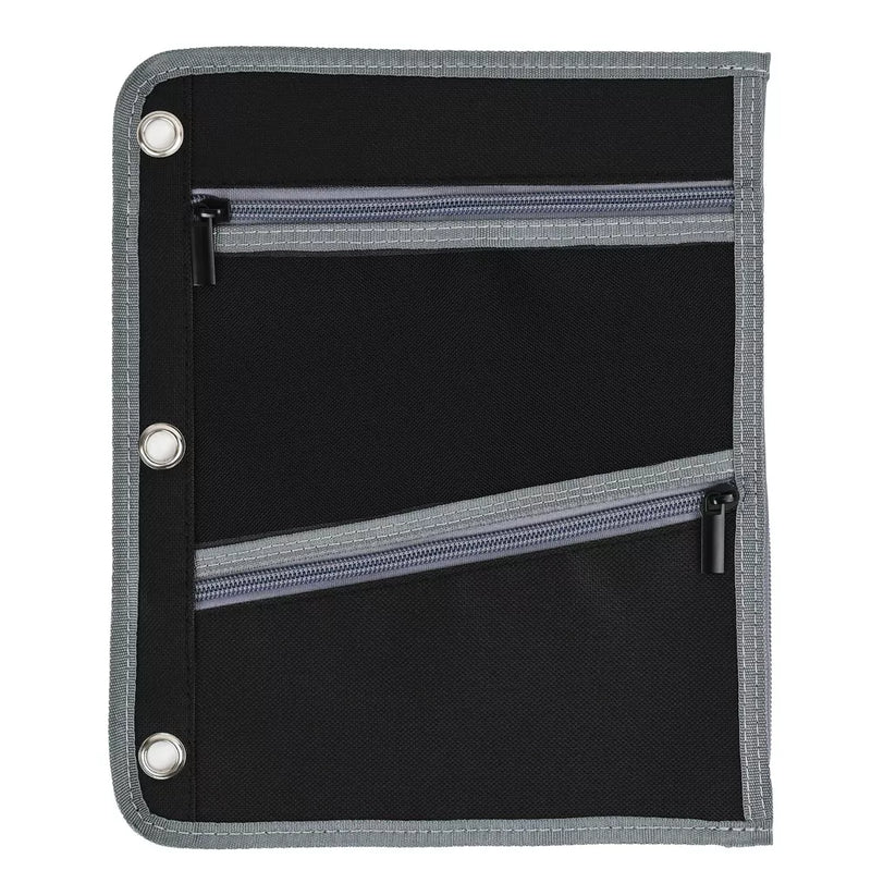 Jumbo Pencil Pouch 3-Pocket, Fit 3 Ring Binder
