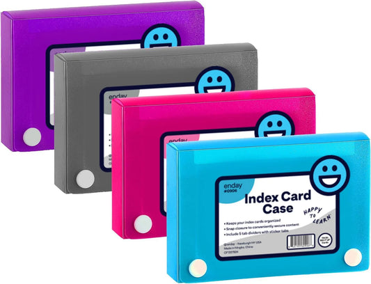 Index Card Case 3" X 5" With 5 Tab Dividers
