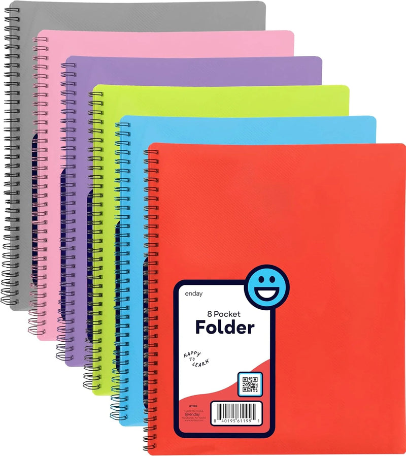 8 Pocket Poly Folder With View