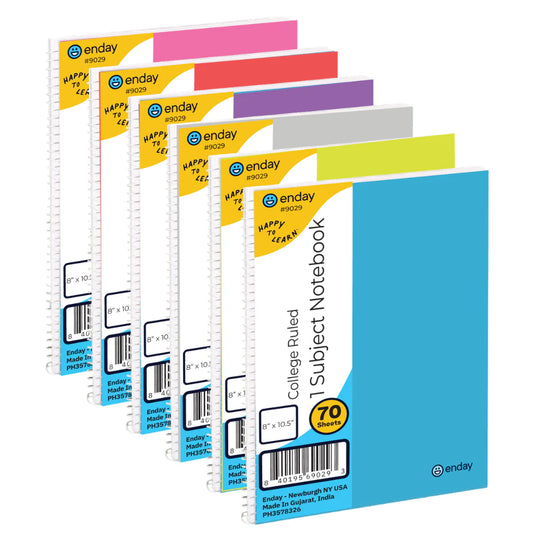 Spiral Notebook 1-Subject CR 70 Ct