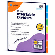 Binder Dividers With Insertable Color Tabs