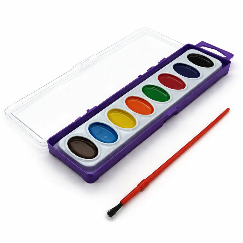 8 Ct. Semi Moist Watercolor w/ Brush
