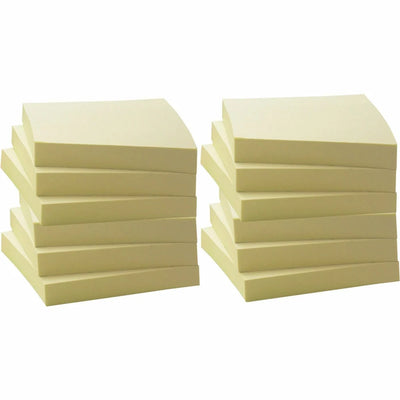 Yellow Stick-On Notes 3" X 3" 100 Ct. (12/Pads)