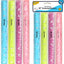Emraw 12 inches Jeweltones Color Ruler - Designed in Blue, Pink, Green and Orange â€“ Great for School, Home, & Office - 8 Pieces