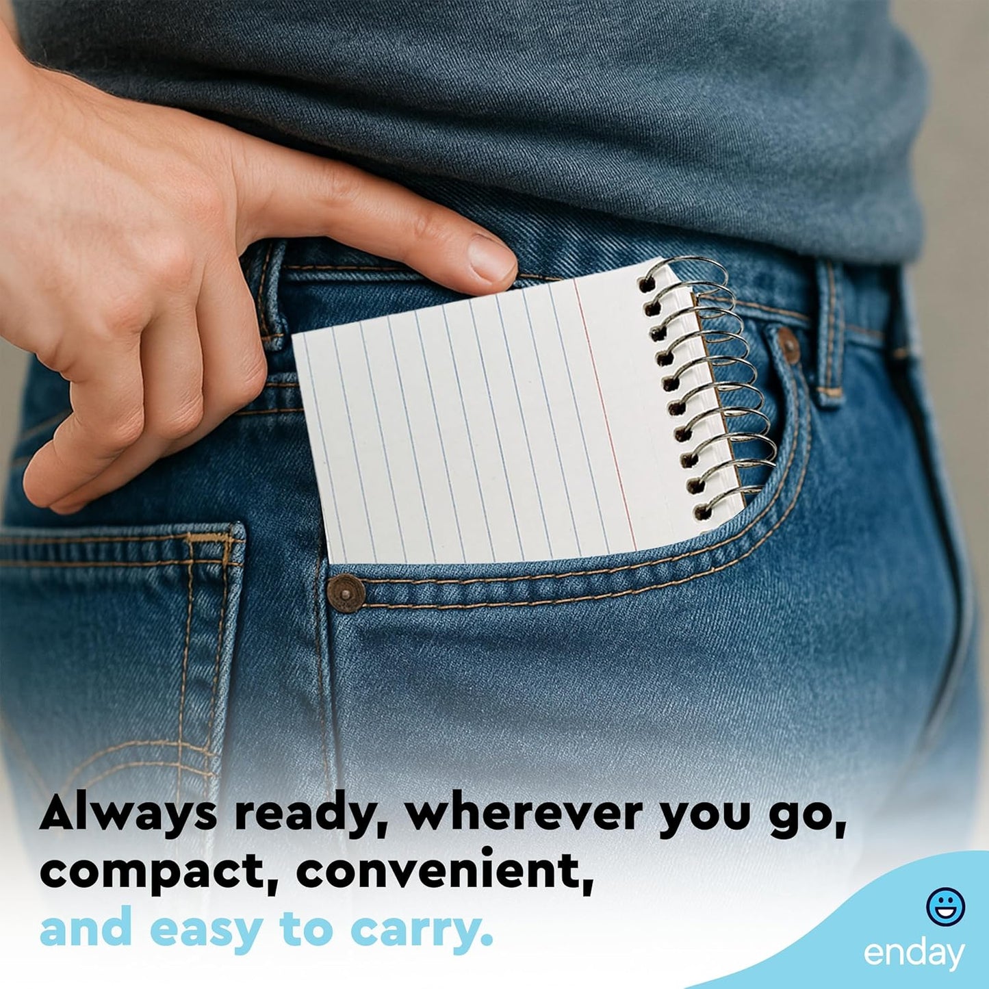 Emraw Spiral Index Cards 3x5 Ruled (4 Pack) - Spiral Bound Index Cards, 50 Page Index Card Book, Bound Flash Cards for Studying, Lined Note Cards for Office, School Supply, College