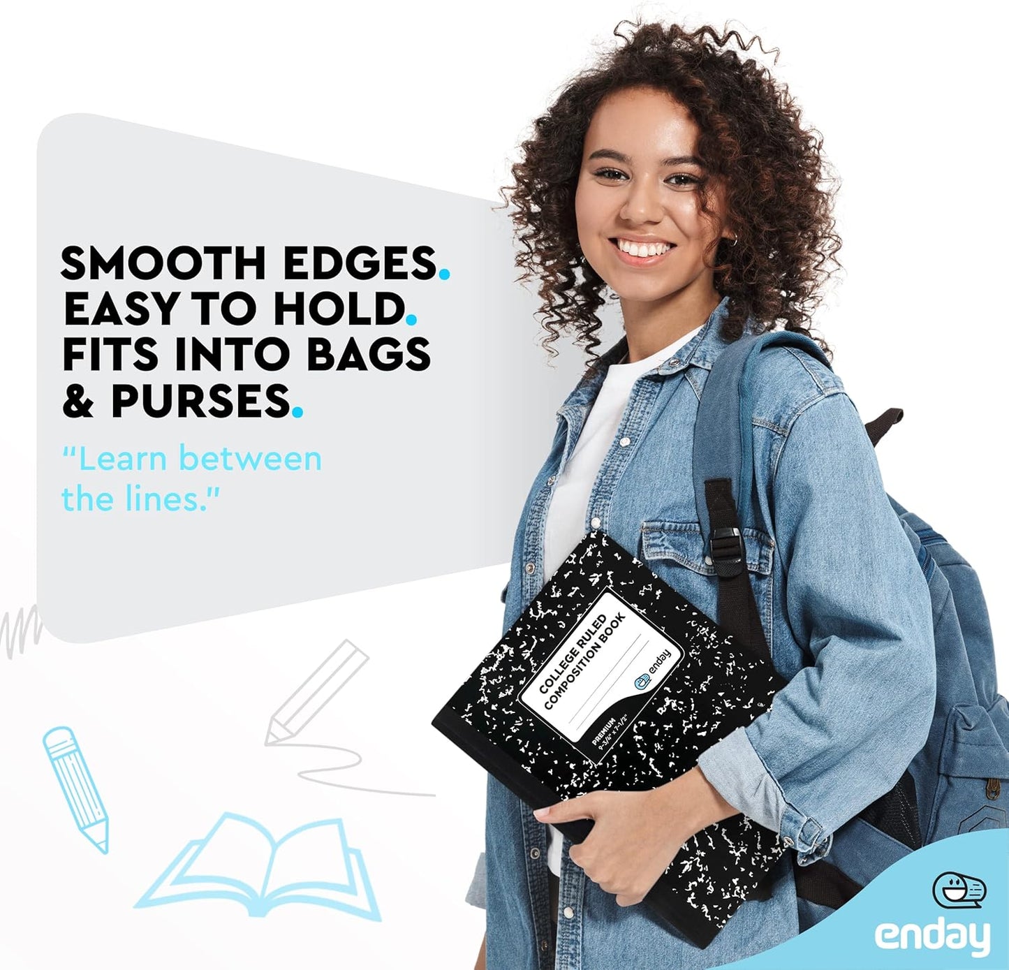 Emraw Composition Notebook College Ruled (2 Pack) Hard Cover Marble composition notebook, 100 Sheets, College ruled composition notebooks, White Paper Composition books, Black and white composition notebook