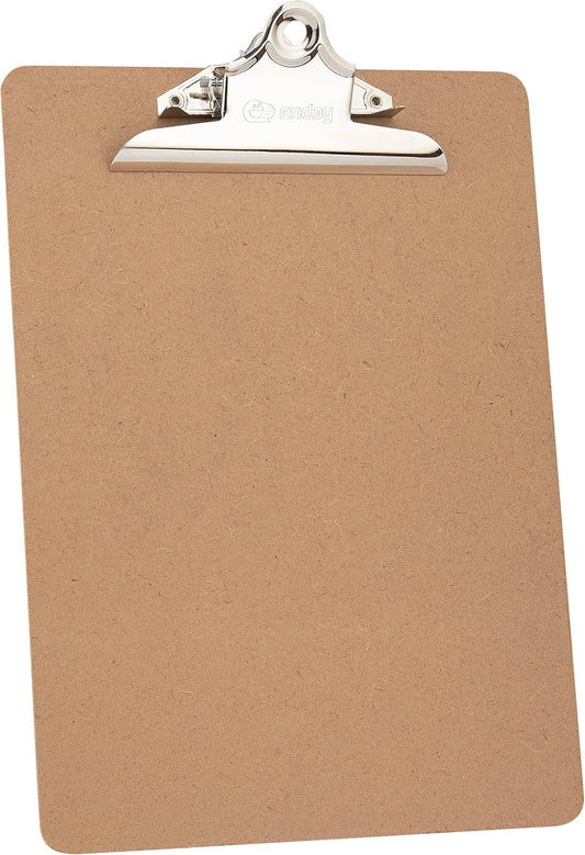 Standard Size Hardboard Clipboard With Sturdy Spring Clip