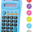 Calculator Blue, Basic Small Solar and Battery Operated, Large Display Four Function, Auto Powered Handheld Calculator School and Kids Available in Green, Red, Purple, Grey, Pink, 1 PK â€“ by Enday