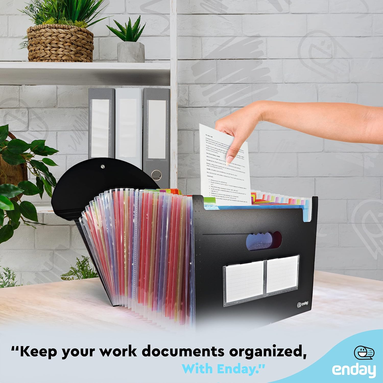 24-Pocket Expanding File Document Holder