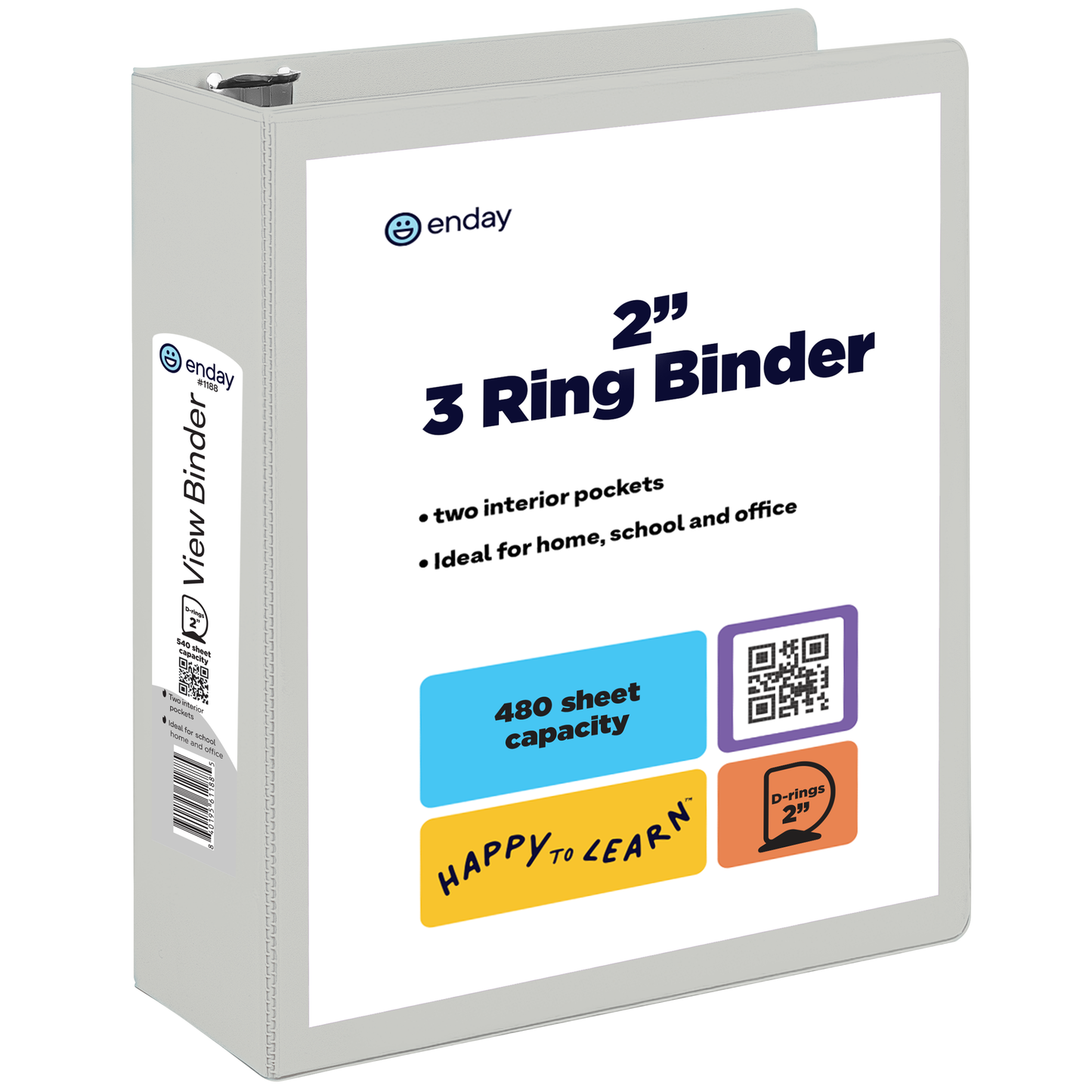 2″ Slant-D Ring View Binder With 2 Pockets