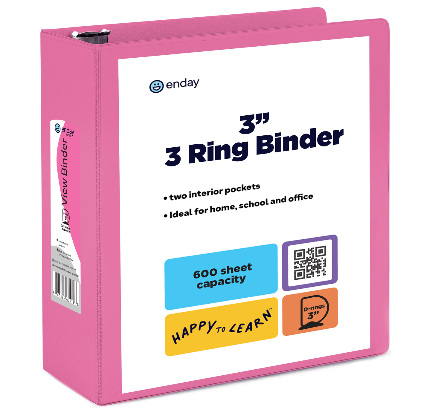3″ Slant-D Ring View Binder With 2 Pockets