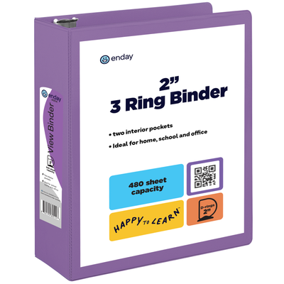 2″ Slant-D Ring View Binder With 2 Pockets