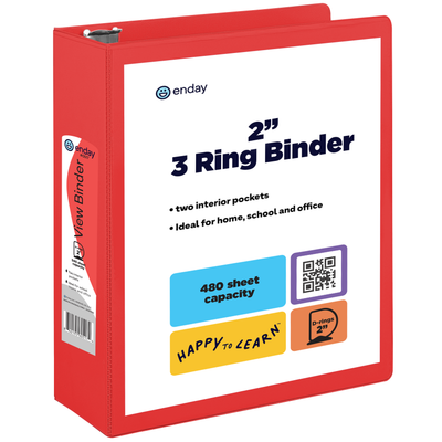 2″ Slant-D Ring View Binder With 2 Pockets