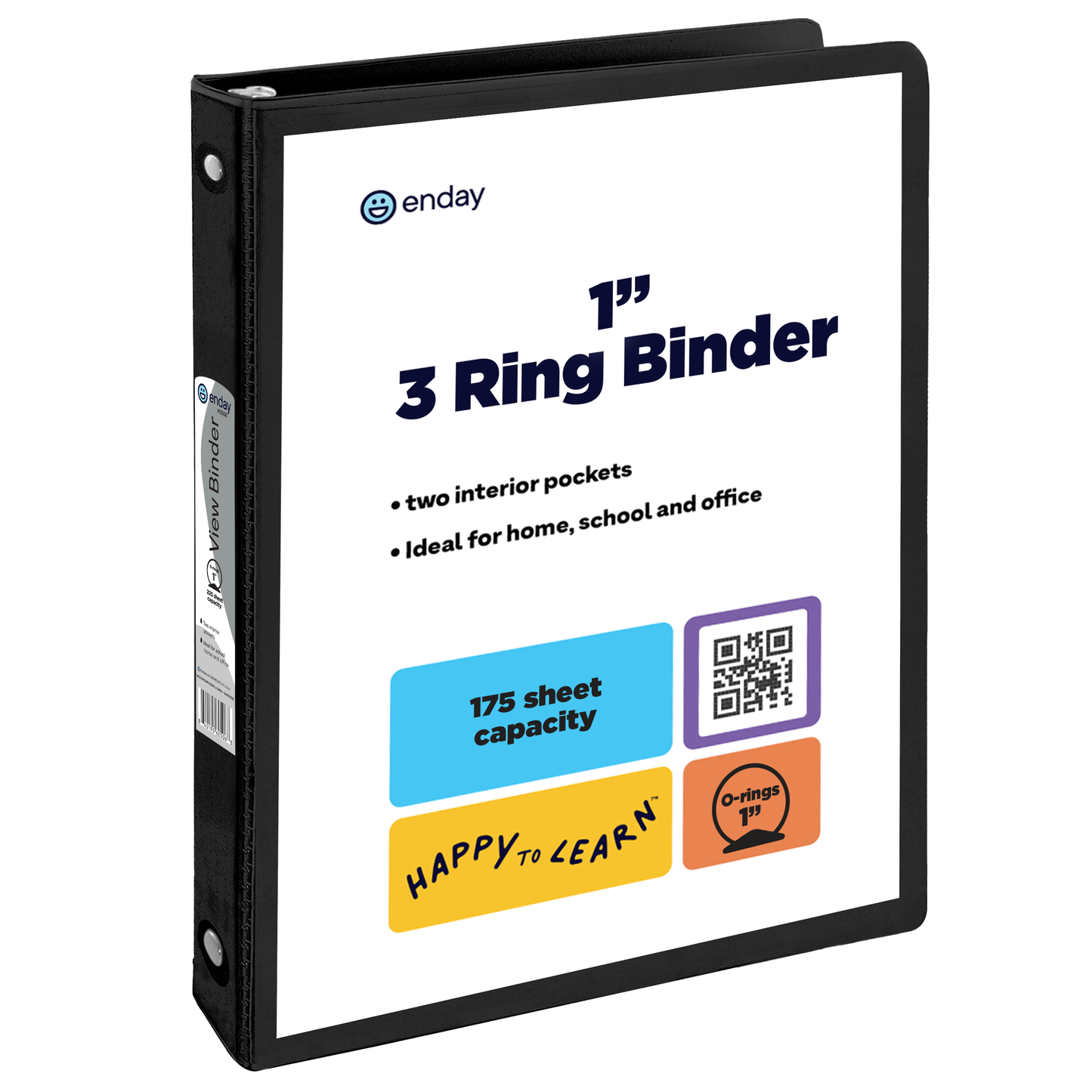 1″ O-Ring View Binder With 2-Pockets