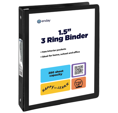 1.5″ O-Ring View Binder With 2-Pockets