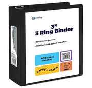 3″ Slant-D Ring View Binder With 2 Pockets