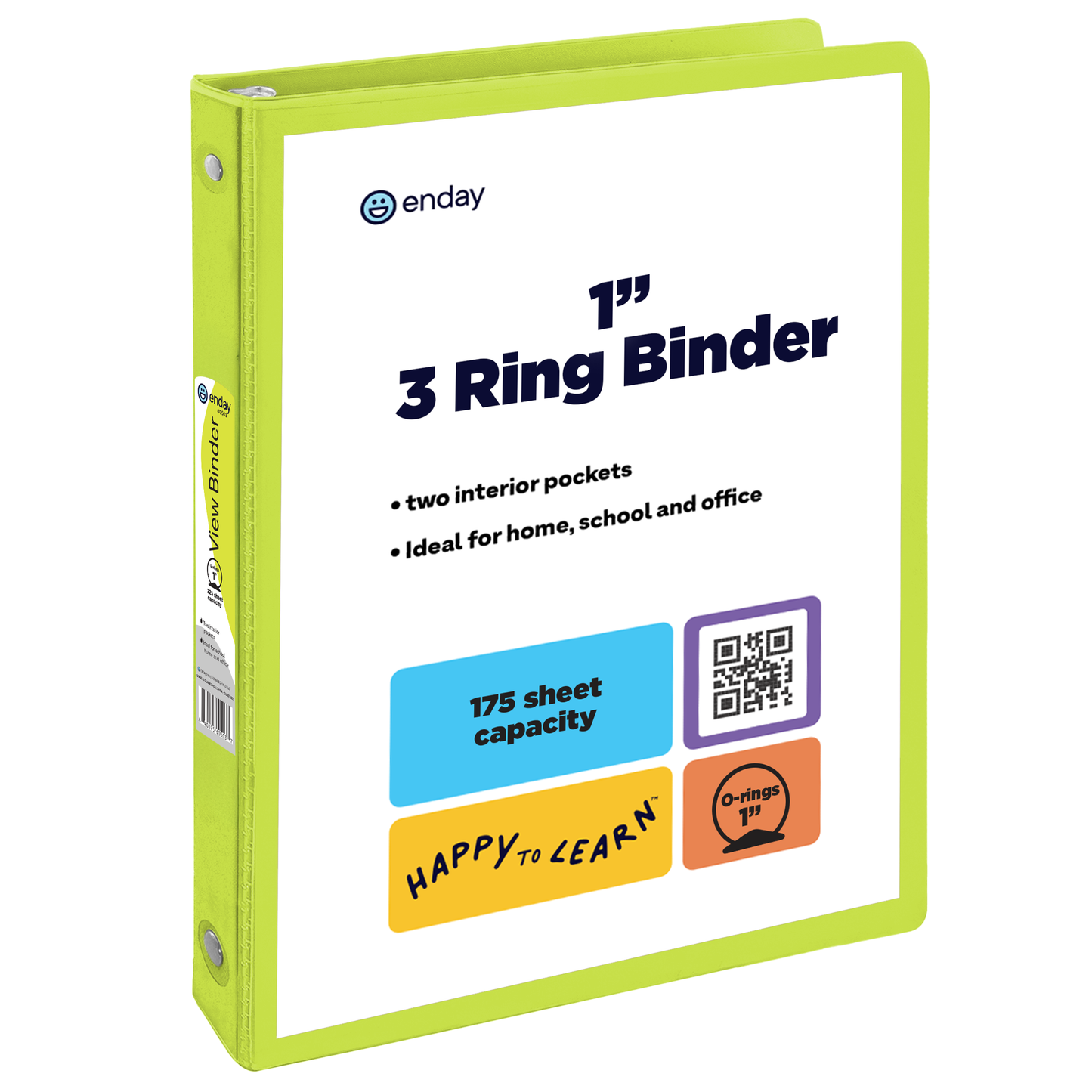 1″ O-Ring View Binder With 2-Pockets