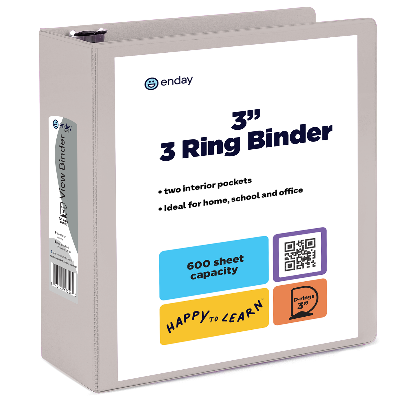 3″ Slant-D Ring View Binder With 2 Pockets