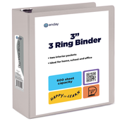 3″ Slant-D Ring View Binder With 2 Pockets