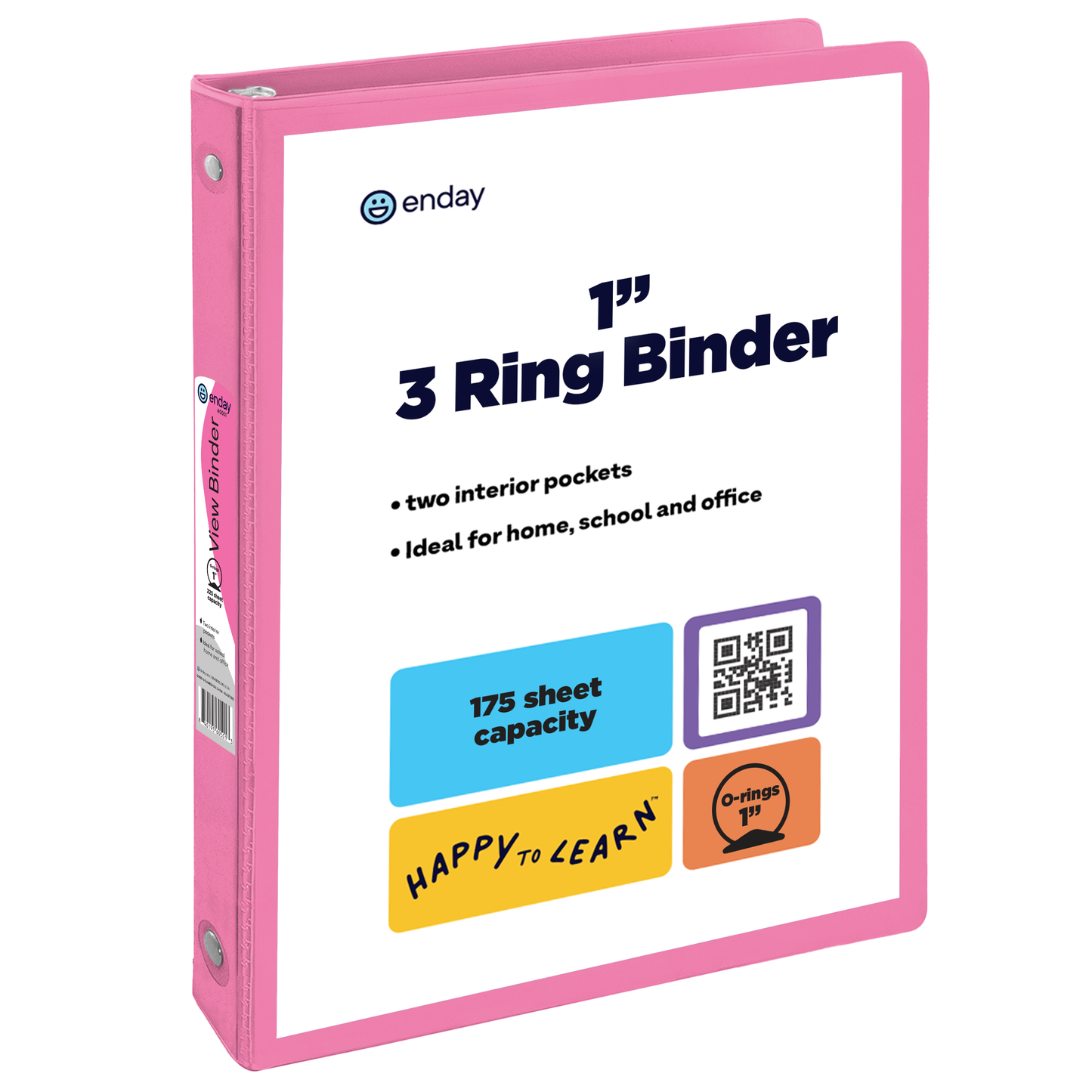 1″ O-Ring View Binder With 2-Pockets