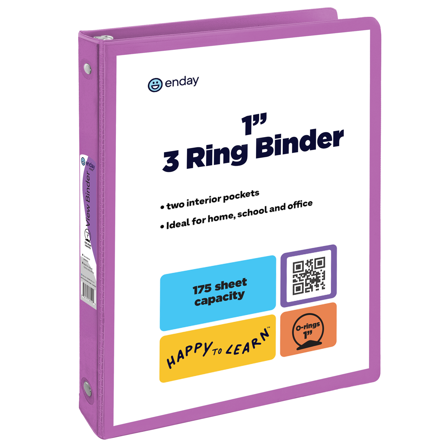 1″ O-Ring View Binder With 2-Pockets