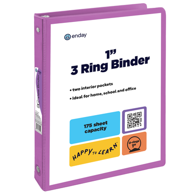 1″ O-Ring View Binder With 2-Pockets