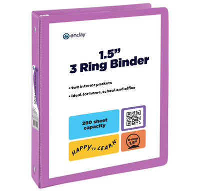 1.5″ O-Ring View Binder With 2-Pockets