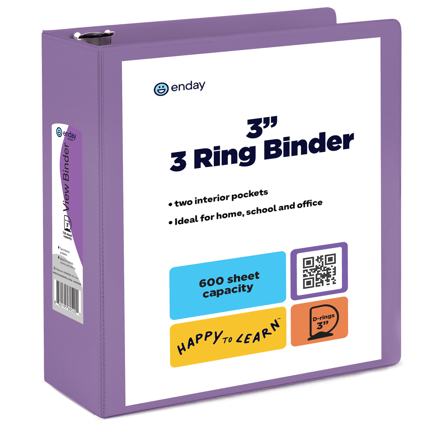 3″ Slant-D Ring View Binder With 2 Pockets