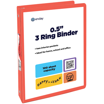 1/2″ O-Ring View Binder With 2-Pockets
