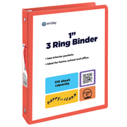 1″ O-Ring View Binder With 2-Pockets
