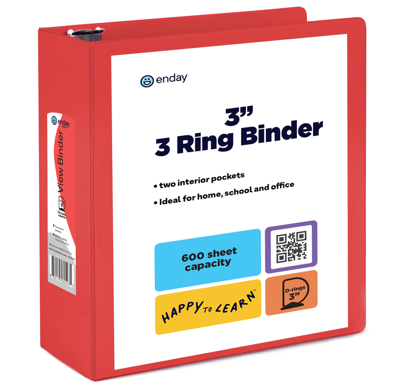 3″ Slant-D Ring View Binder With 2 Pockets