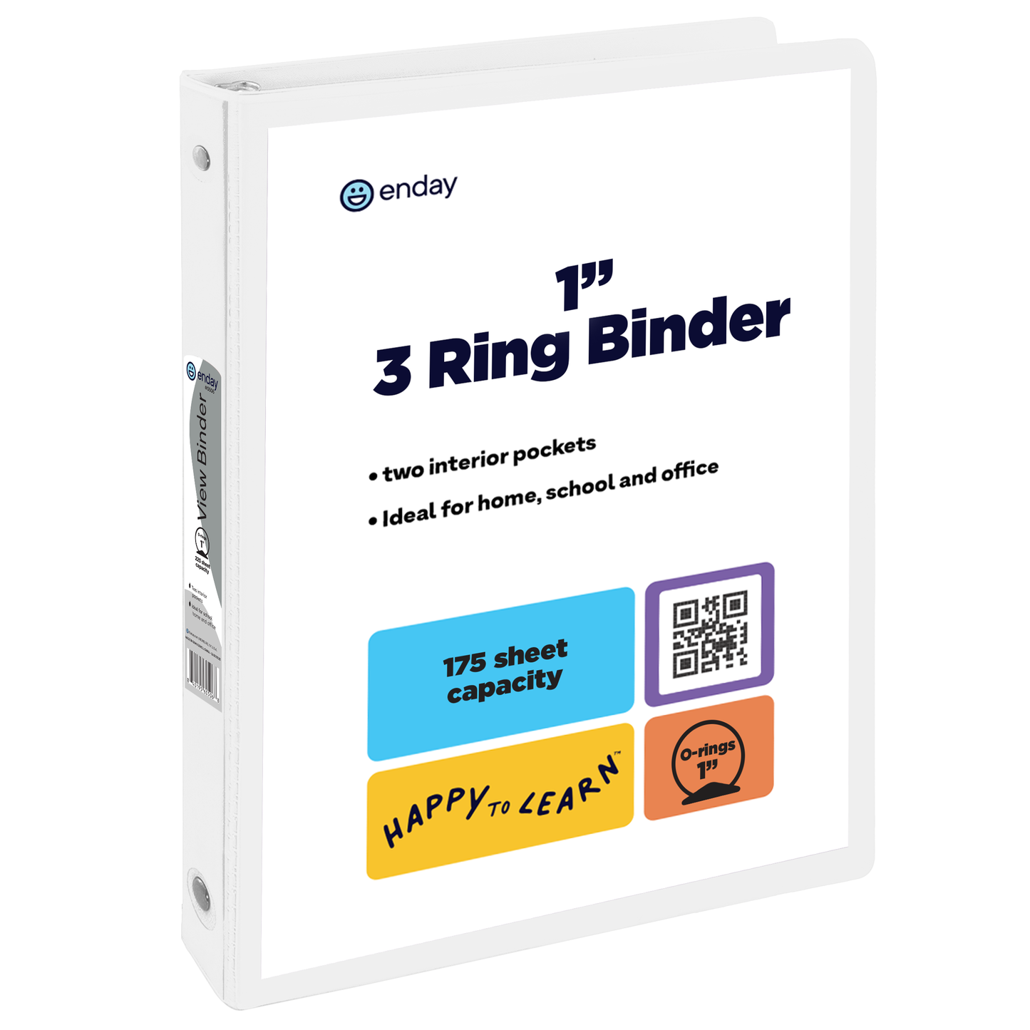 1″ O-Ring View Binder With 2-Pockets