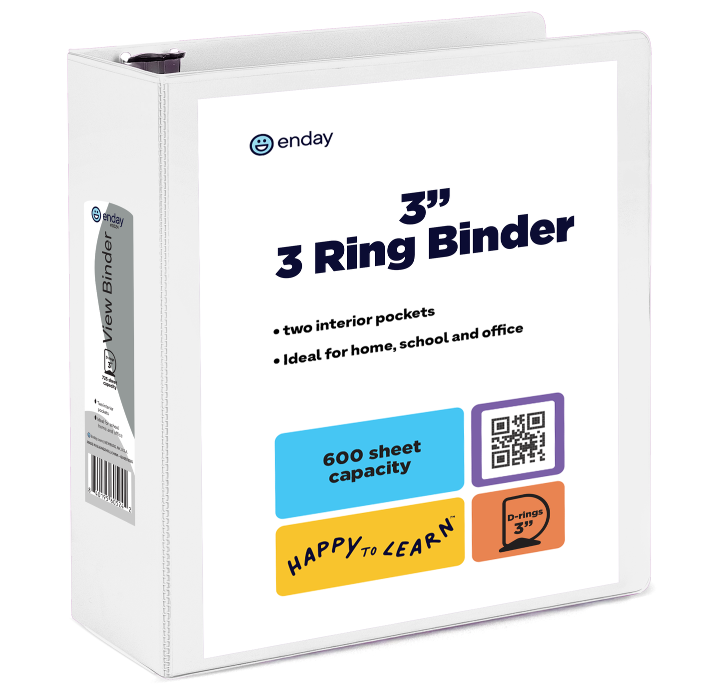 3″ Slant-D Ring View Binder With 2 Pockets