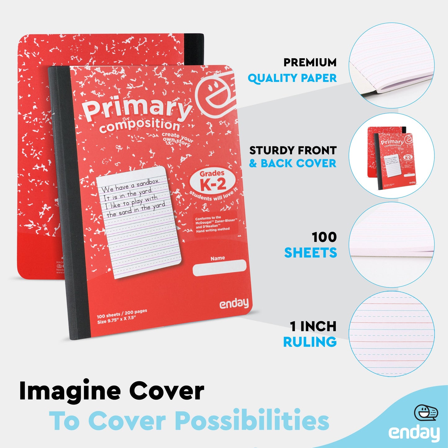 Primary Composition Notebook - Red