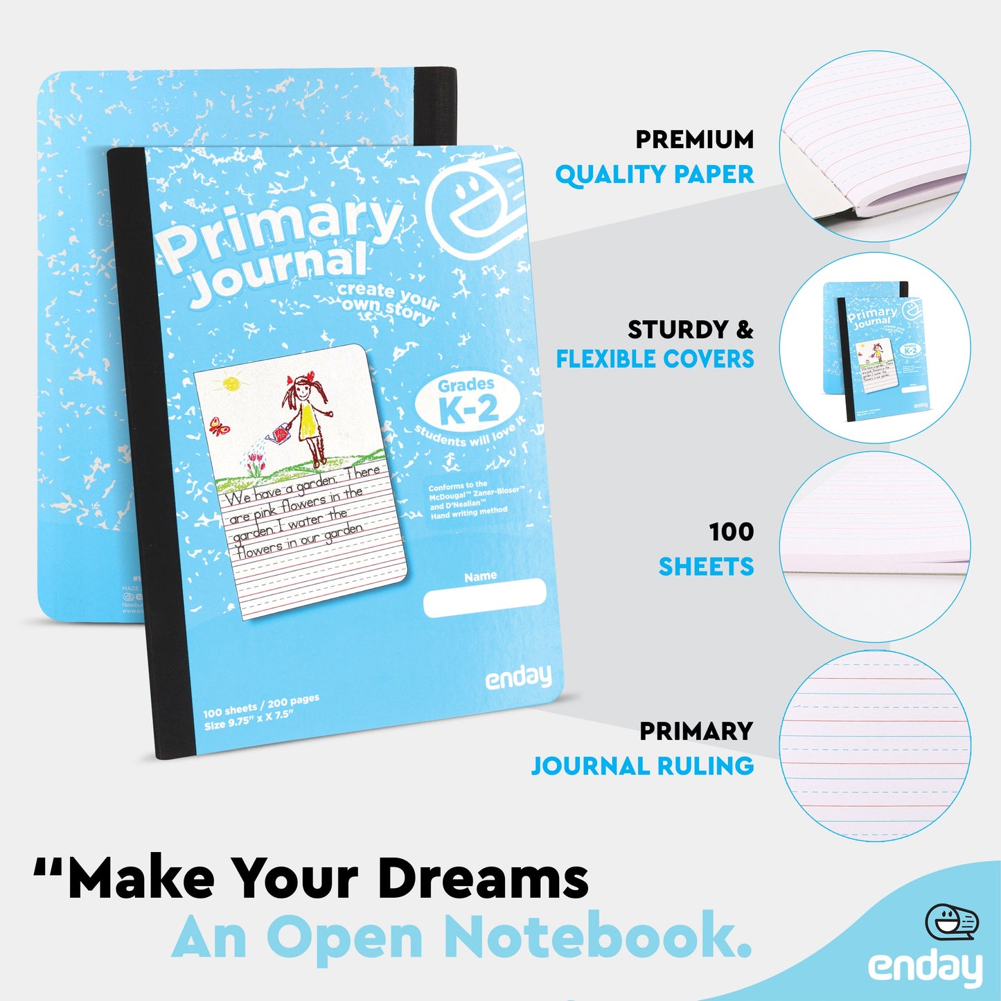Primary Journal Notebooks - Blue