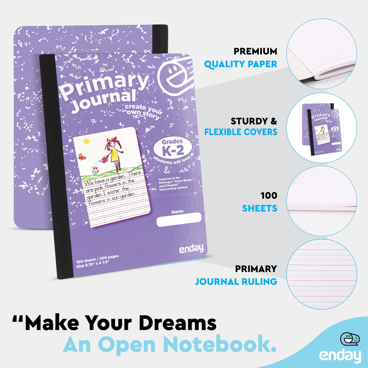 Primary Journal Notebooks - Purple