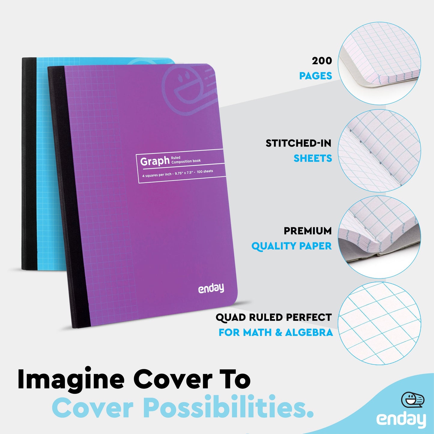 Composition Notebooks Graph Ruled - Purple