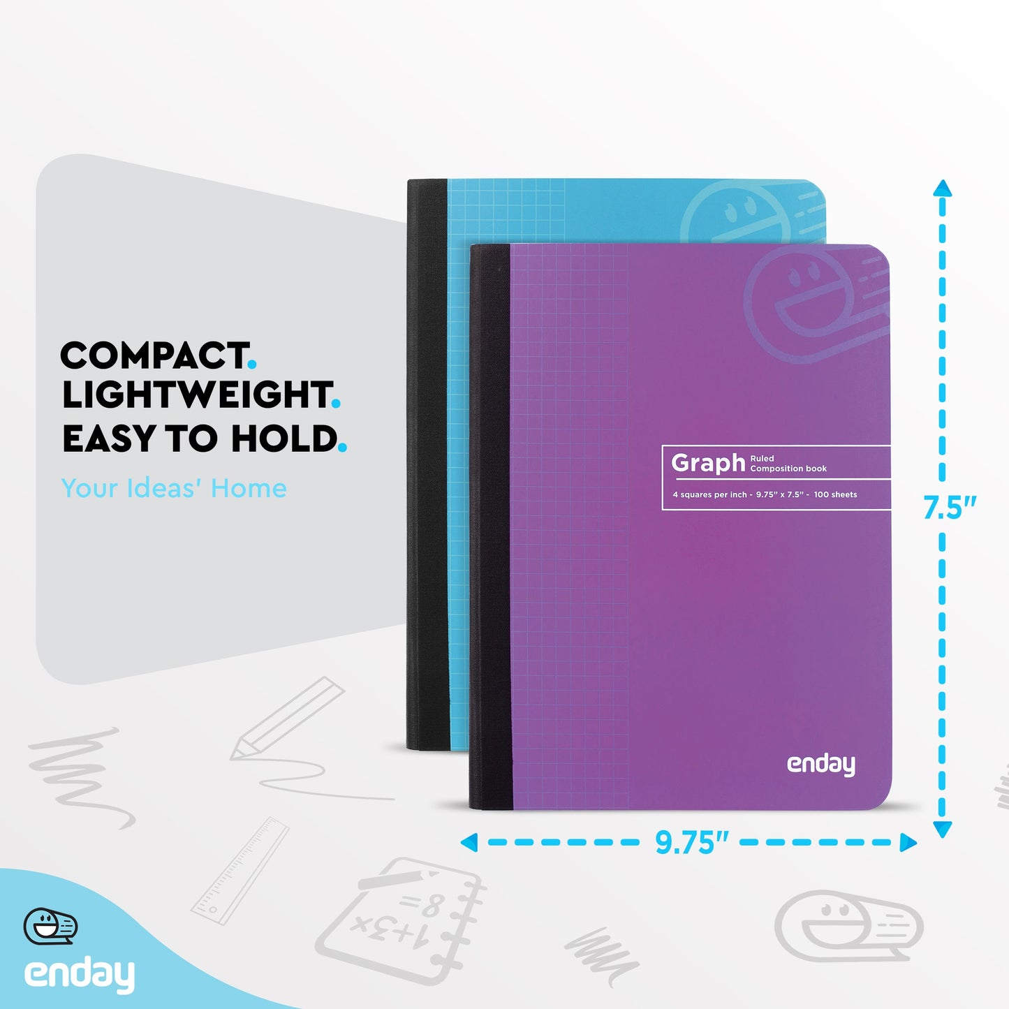 Composition Notebooks Graph Ruled - Purple