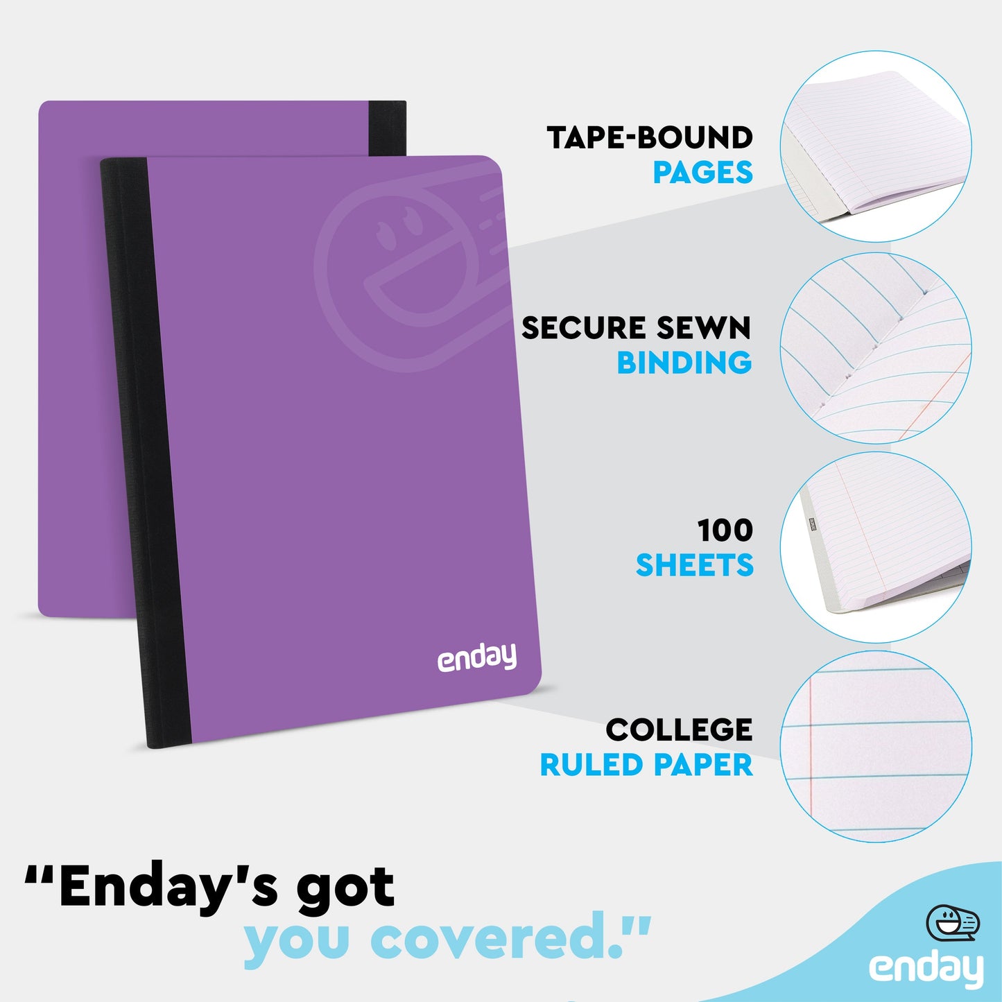 Composition Notebooks College Ruled - Purple