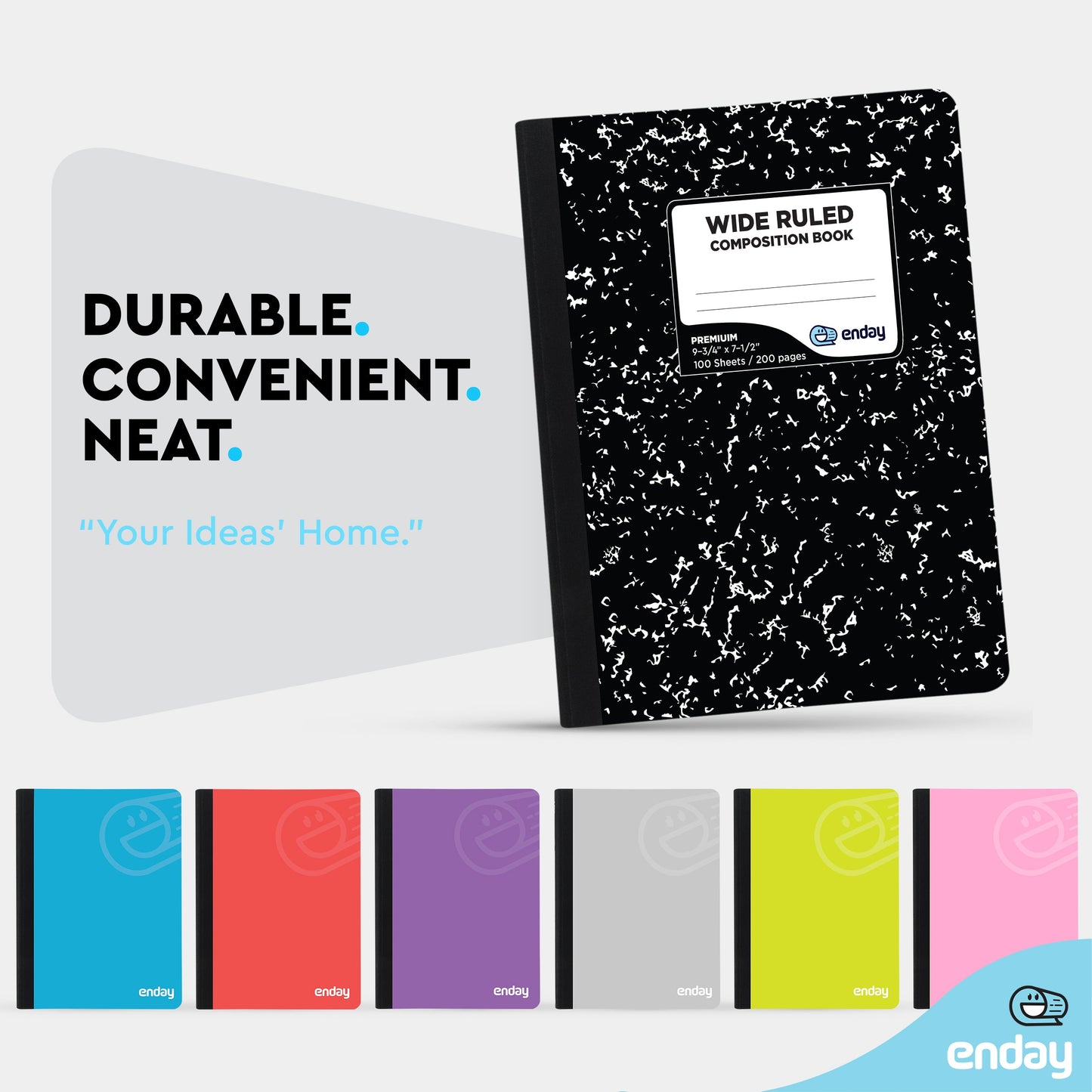 Composition Notebooks Wide Ruled - Marble