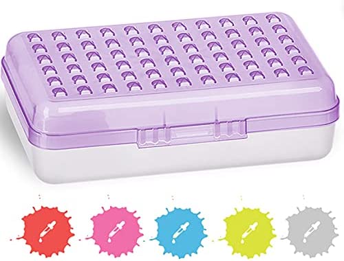 Assorted color Dots Pencil Case purple