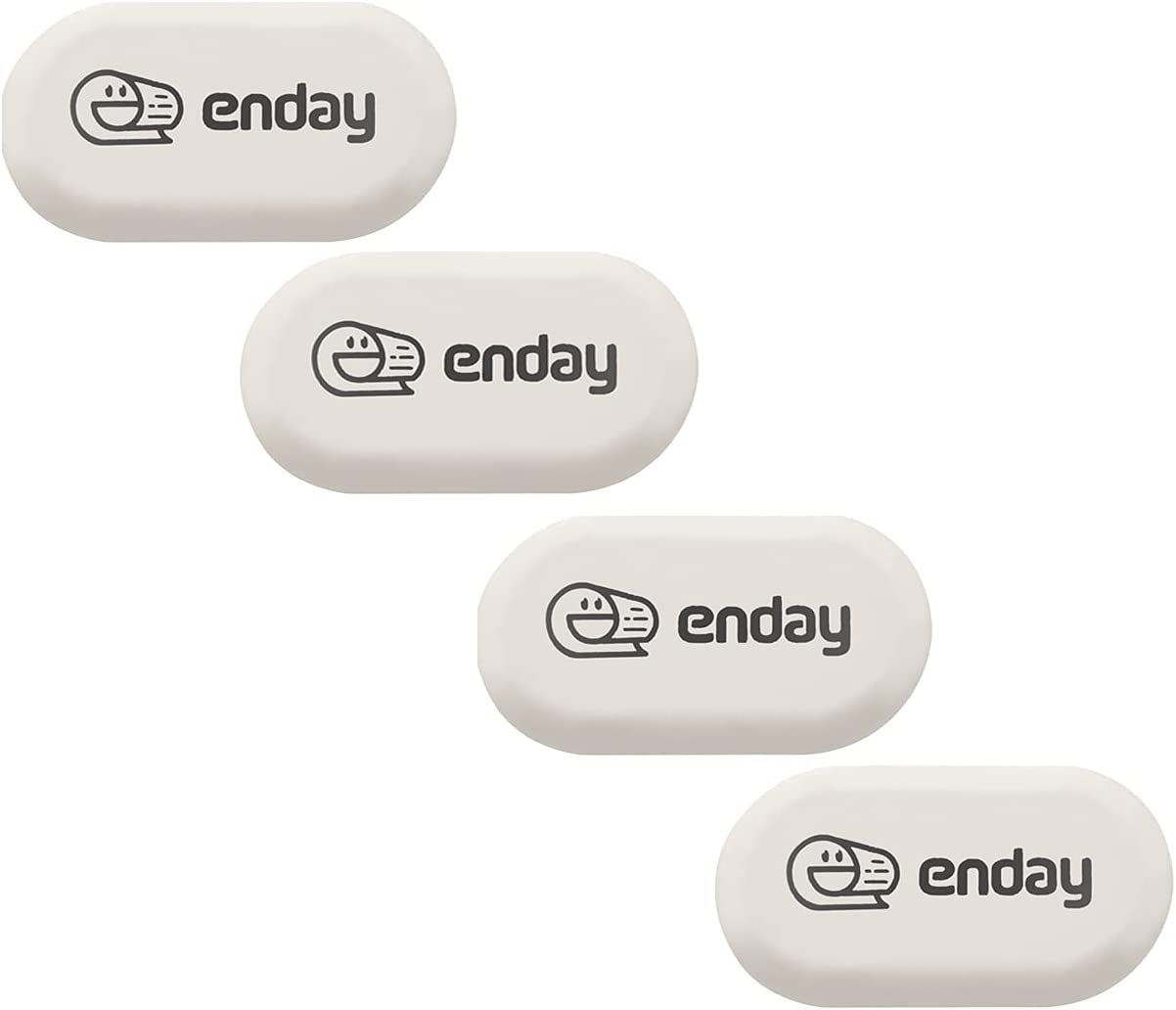 Oval eraser white 4PK