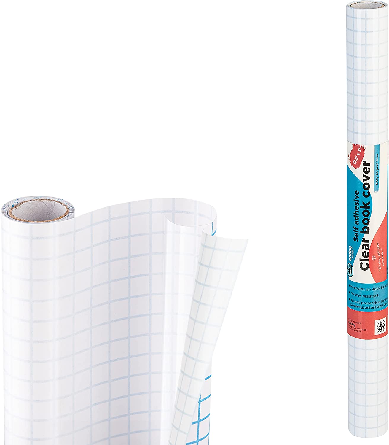 17.5" X 1.5 Yard Clear Self Adhesive Book Cover