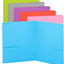 Plastic Solid Color 2-Pockets Poly Portfolio - Blue