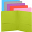 plastic Solid Color 2-Pockets Poly Portfolio green