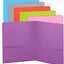 plastic Solid Color 2-Pockets Poly Portfolio purple