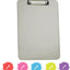 Standard Size Plastic Clipboard w/ Low Profile Clip Grey